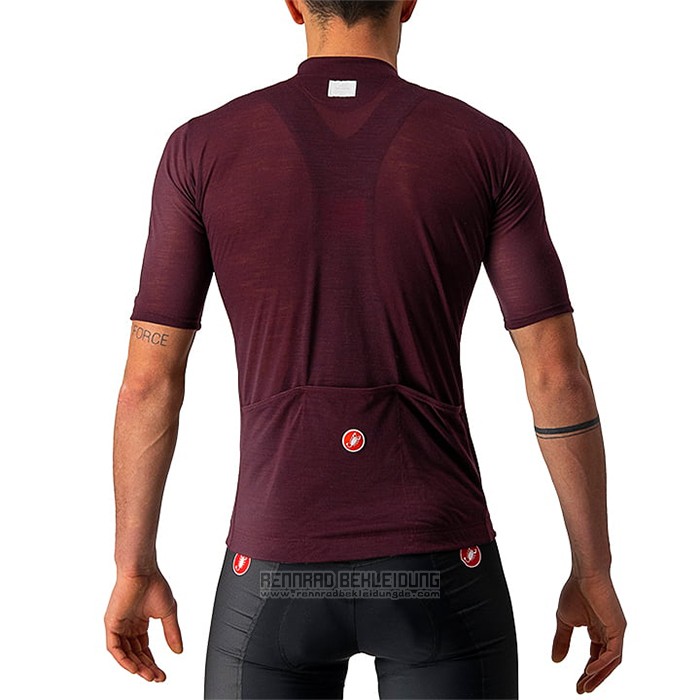 2021 Fahrradbekleidung Giro d'Italia Dunkel Rot Trikot Kurzarm und Tragerhose